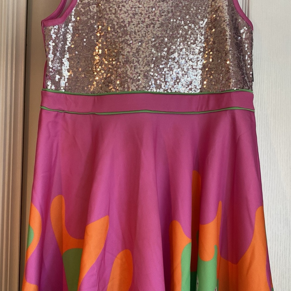Nickelodeon Pink and Orange Dance Costume with Sparkling Design